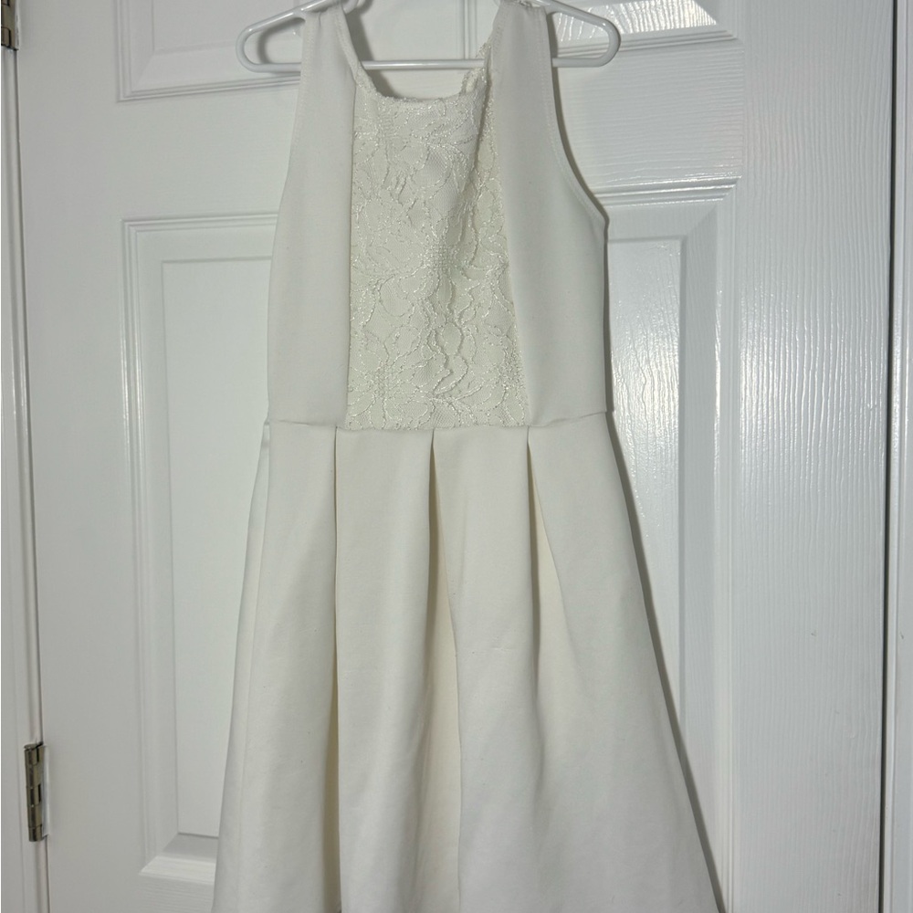 Elegant White Lace Kids Dress